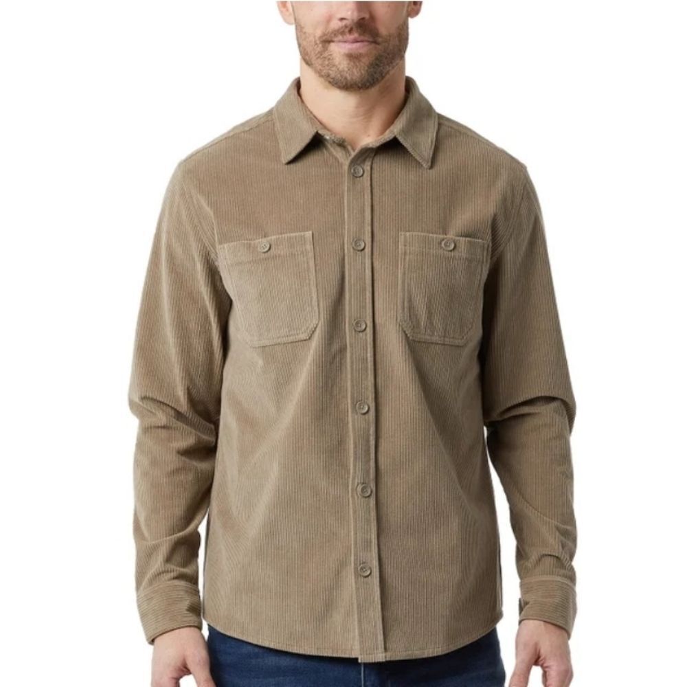32 Degrees Men's Tan Corduroy Shirt